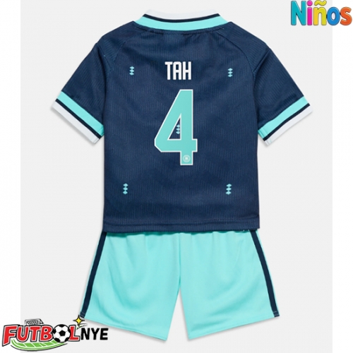 Camiseta Alemania Jonathan Tah #4 Visitante Equipación para niños Mundial 2026 manga corta (+ pantalones cortos)